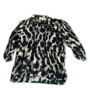 Womens Chico’s Animal Print Blouse